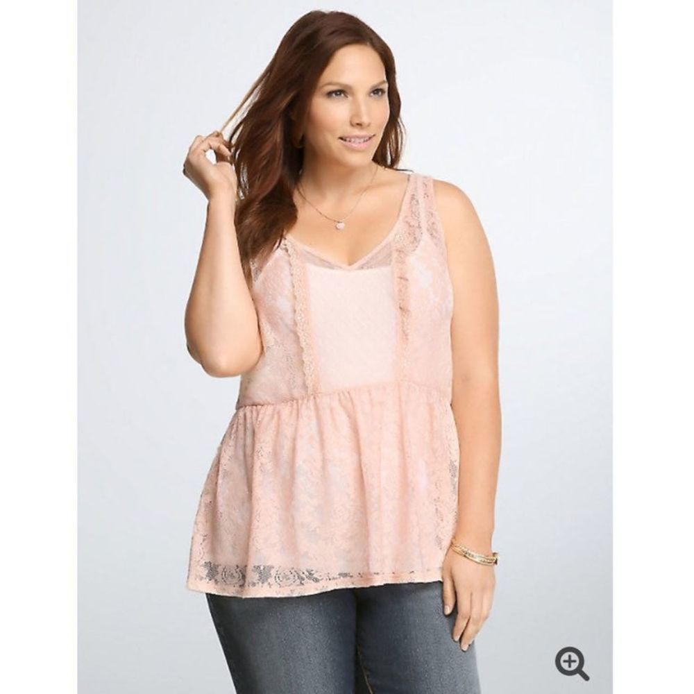 Torrid lace peplum tank 2